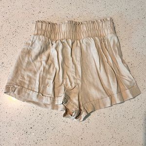 Khaki shorts. Size XS. Stretch waist band.